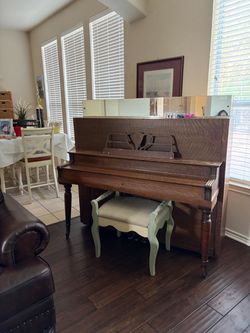 Antique Upright Piano with Bench