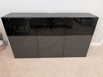 Black modern sideboard, storage chest, console
