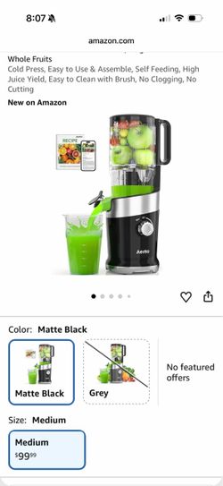 Brand New Cold Press Juicer – Self-Feeding Masticating Slow Juicer