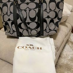 Black CC coach Tote