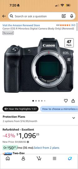Canon eos r and rf 24-105 lens
