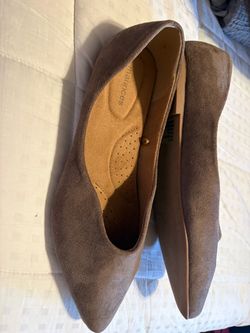 Brown suede Ballet Flats
