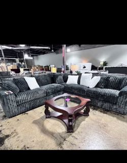 Brand New Gun Metal Gray Midnight Madness Sectional