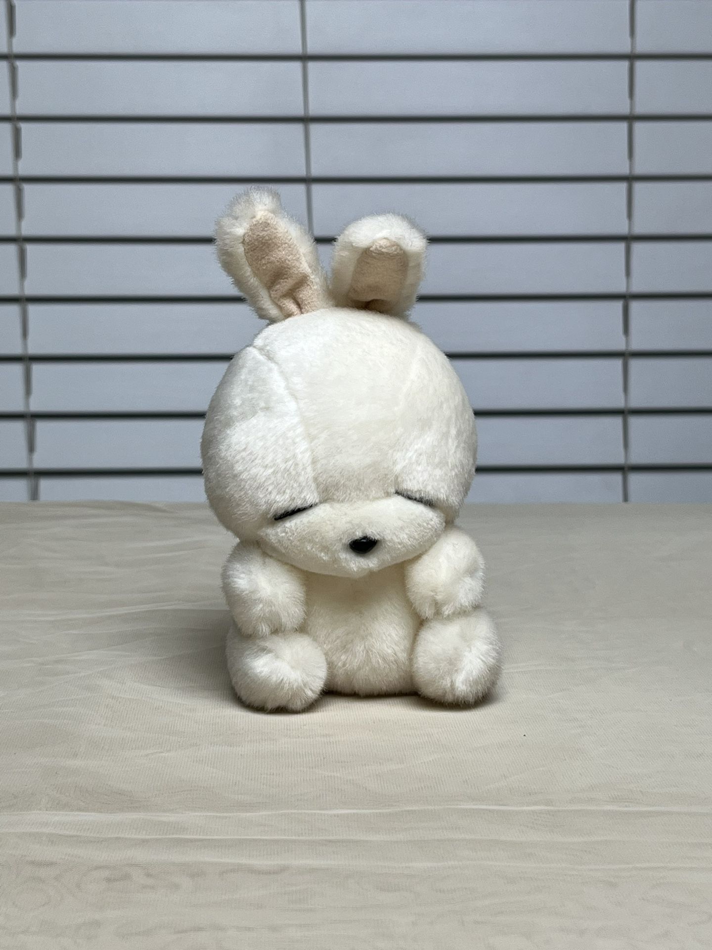Vintage Mashimaro Bunny Rabbit Plush Fur Anime Kim Jae Yeopki Stuffed Toy 6”