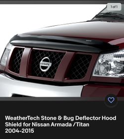 WeatherTech Stone & Bug Deflector Hood Shield for Nissan Armada /Titan 2004-2015