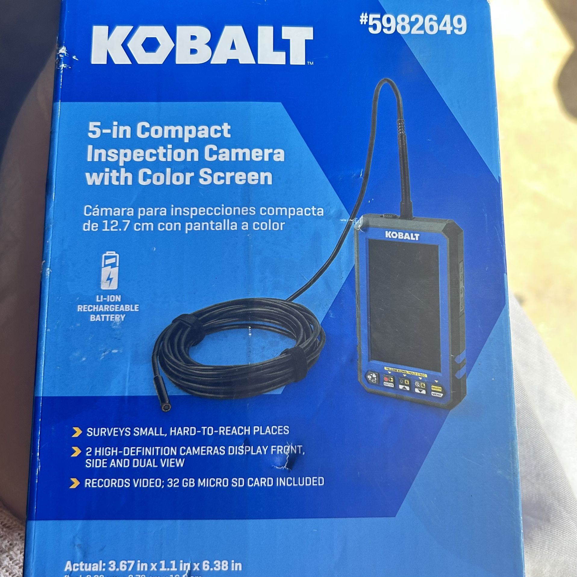 Kobalt 5-in Rechargeable Compact Inspection Camera
