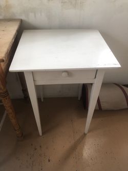 Vintage Mid Century Wooden Table with Drawer And Secret Stash Compartment