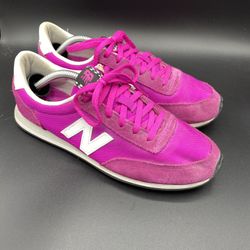 New Balance WL410VIA 410 Classic Hot Pink Lace-Up Running Shoes Women's US 8.5
