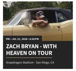 (2) Floor tickets 7/31
