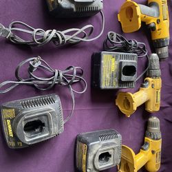 DeWalt Drills & Chargers    (Lot Of 7 ) #005