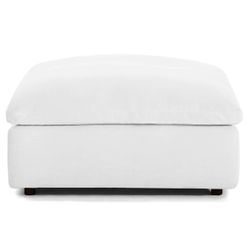 Down Filled Overstuffed Ottoman Brand New 