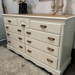 Stunning Dresser With Natural Wood Top