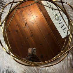 Gold Table Mirror