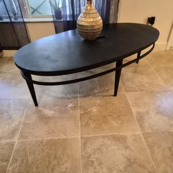 Black oval Coffee table