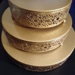 Gold Cake Stands Set $35