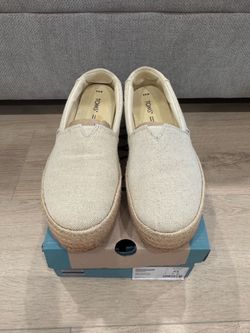 TOMS Valencia Platform Espadrille Slip-On Shoes