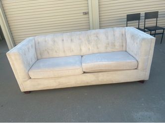 Beige Tufted Sofa
