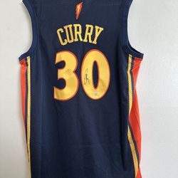 STEPH CURRY SIGNED GOLDEN STATE WARRIORS MITCH-NESS AUTOGRAPHED JERSEY COA XL 863