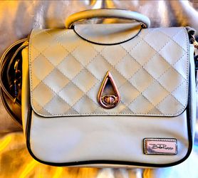 Bella Russo Stone Gray Shoulder Bag - Adjustable Straps -  NEW -  w/Tag