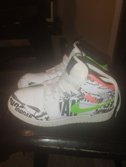 Jordan Air1 Mid  Over Print Logos