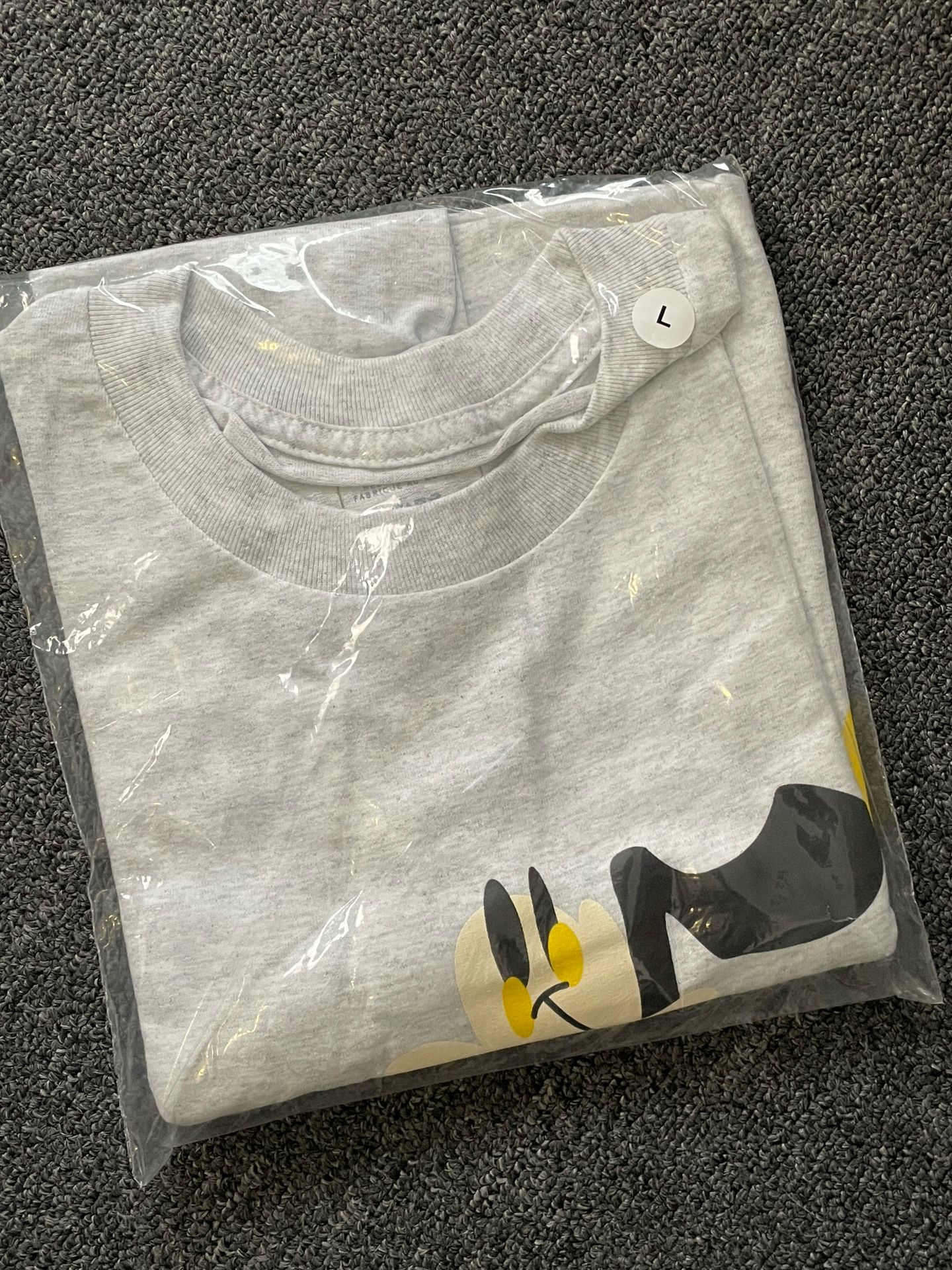 Quasi Skateboard Mickey Mouse Shuffled T Shirt Lt Gray Large Disneyana  Disney