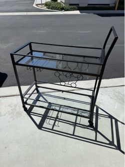 Metal bar cart