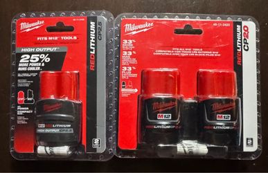 Milwaukee m12 CP 2.0 Batteries