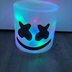 White Marshmello Helmet Light Up 