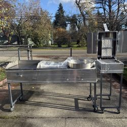 Trompo Al Pastor Con Plancha 24 In Y  Comal Para Suadero