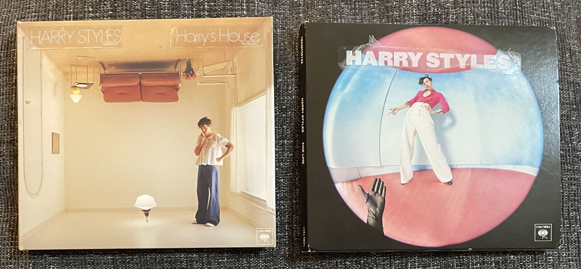 Harry Styles CD Bundle. PRE OWNED COMPLETE NO SCRATCHES. •Fine Line • Harry’s House. Both For Only $15.00