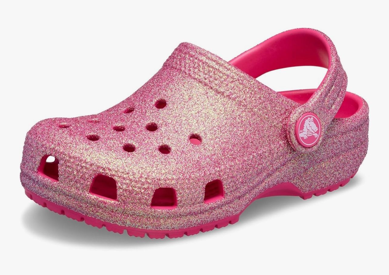 Crocs Classic Glitter Clog (Toddler) Size 4