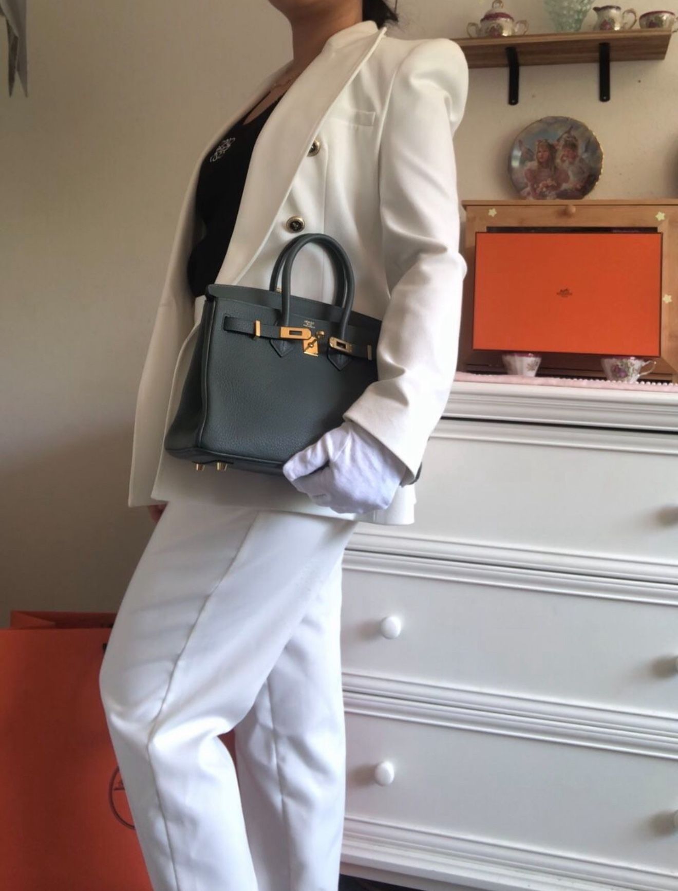 Gris Etain Birkin 25 Hand Bag Brand New