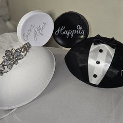 Disney Bride and groom hats