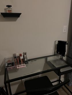 Clear And Black Desk