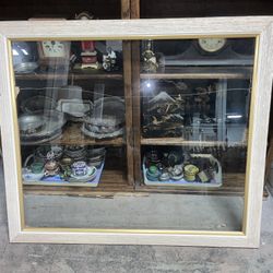 Large Wood Frame For Painting With Glass