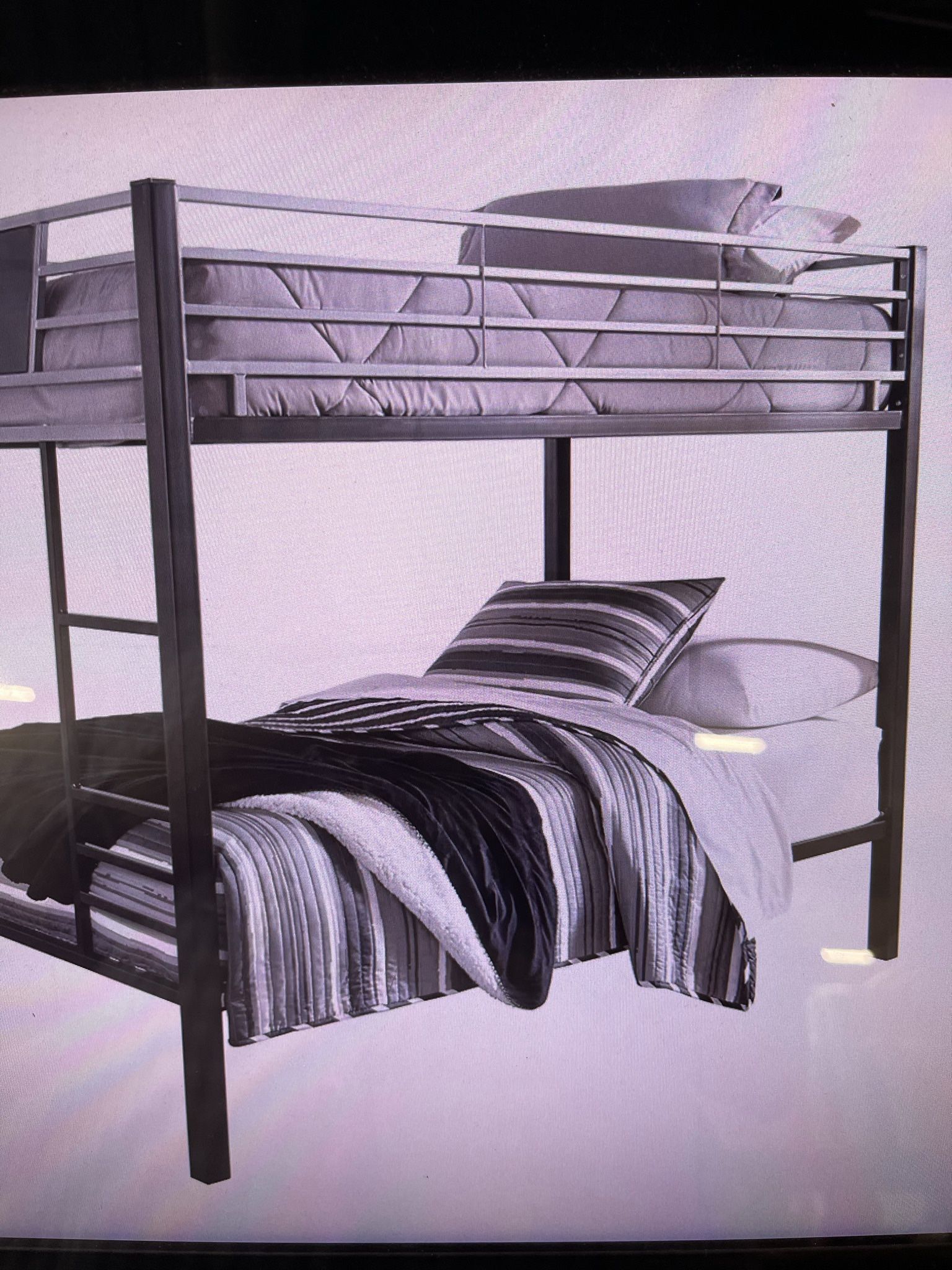 Twin Over Twin Metal Bed Frame On Sale