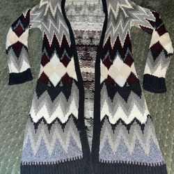 Super Cute Women’s American Eagle Sz Medium Long Cardigan Sweater 