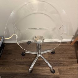 Modern Acrylic desk chair - like new