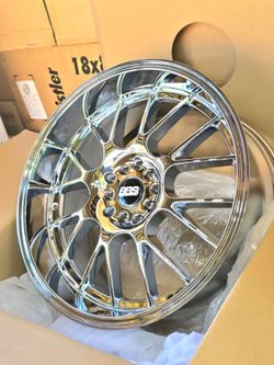 18x8.5 NEW CHROME SHIFT CRANK WHEELS/RIMS. 5X100/5X114.3