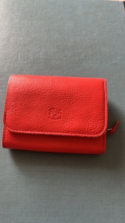IL BISONTE red leather wallet