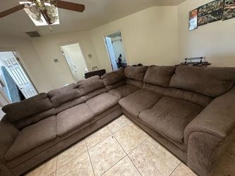 Brown L-Shaped Sectional