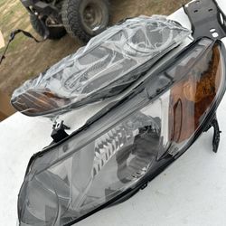 Honda Civic Headlights Smoked 06-11 