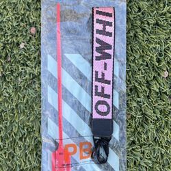 Pink Off White Keychain 