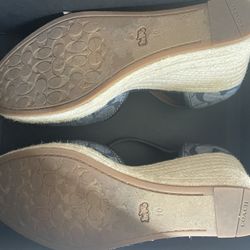 Pre-owned Authentic Coach Espadrille Size 10