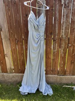 Baby blue prom dress