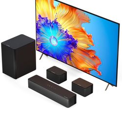 ULTIMEA 5.1 Virtual Surround Sound Bar, Peak Power 320W, Surround Sound System Home Theater Sound Bar for Smart TV with Adjustable Surround Speakers a