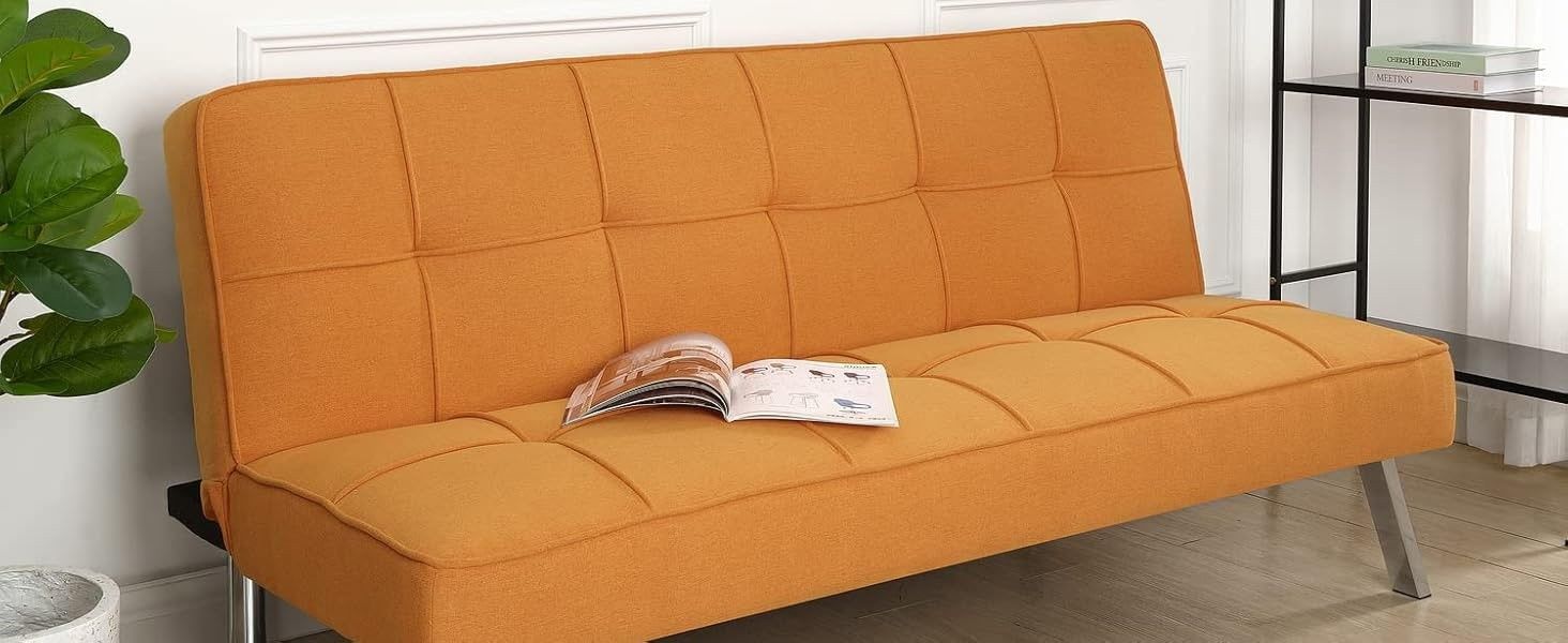 Futon Sofa Bed (Tangerine)