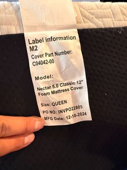 Nectar Classic Memory Foam, Queen, Like New, Perfect Condition