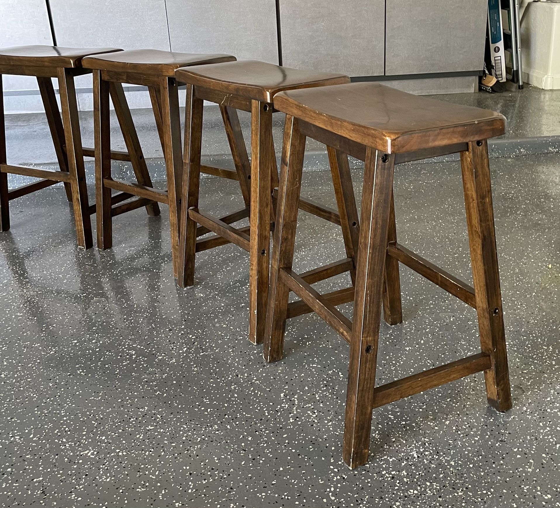 Wood Bar Stools Set Of 4