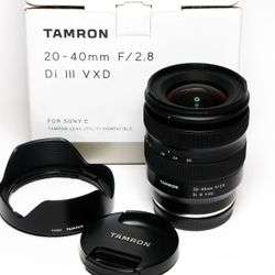 Tamron 20-40mm F2.8 Zoom Lens Sony E Mount 